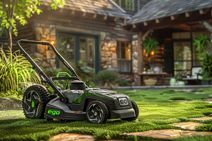 battery powered electric lawn mowers